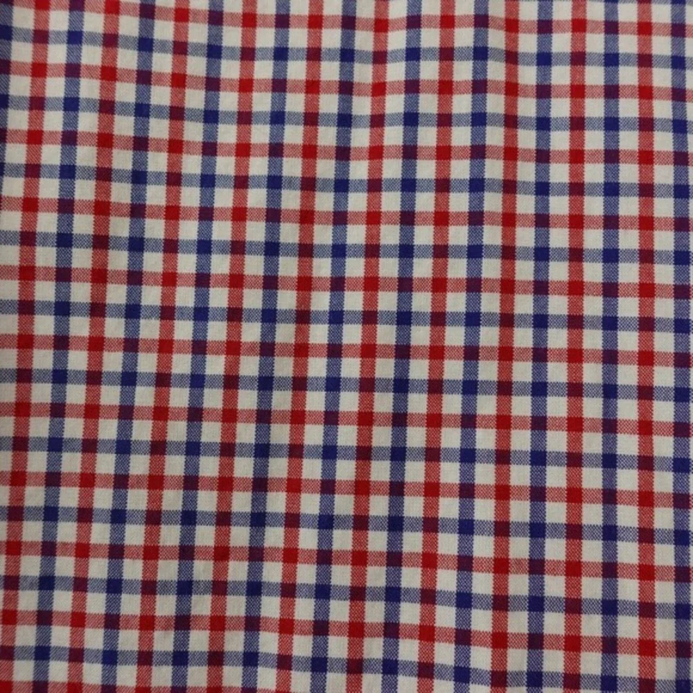 POLO RALPH LAUREN Gingham Shirt Mens 17.5 XL Blue Red Regent Custom Vintage